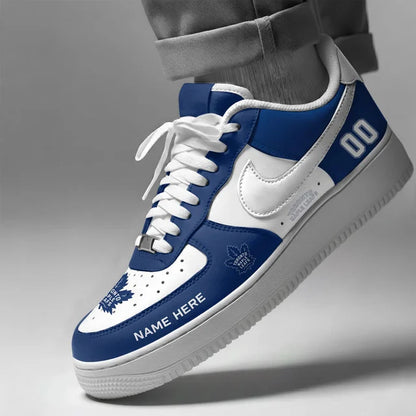 [SUPER SALE] NEW CUSTOMIZED NHL23 TML TORONTO MAPLE LEAFS AF1 SHOES
