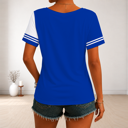 [SUPER SALE] NEW CUSTOMIZED NHL24 NYR NEW YORK RANGERS V-NECK FEMALE SHIRT