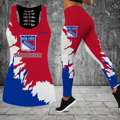 [SUPER SALE] NEW CUSTOMIZED NHL24 NYR NEW YORK RANGERS MEN'S DRAWSTRING CARGO SHORTS