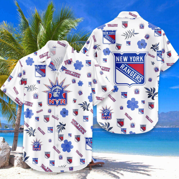 [SUPER SALE ]  NEW CUSTOMIZED NHL24 NYR NEW YORK RANGERS UNISEX HAWAIIAN SHIRT