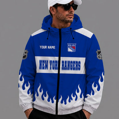 [SUPER SALE] NEW CUSTOMIZED NHL24 NYR NEW YORK RANGERS WINDBREAKER JACKET