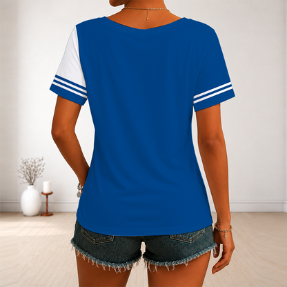 [SUPER SALE] NEW CUSTOMIZED NHL25 NYI NEW YORK ISLANDERS V-NECK FEMALE SHIRT