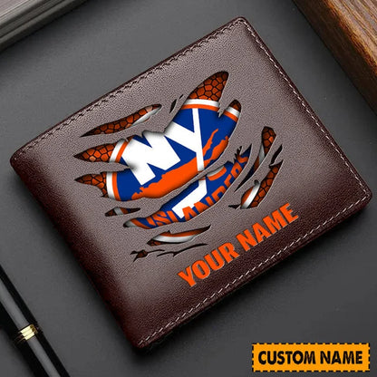 [SUPER SALE] NEW CUSTOMIZED NHL25 NYI NEW YORK ISLANDERS LEATHER WALLET