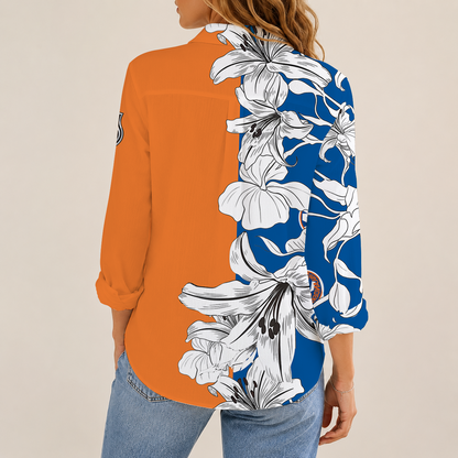 [SUPER SALE] NEW CUSTOMIZED NHL25 NYI NEW YORK ISLANDERS WOMEN CASUAL SHIRT