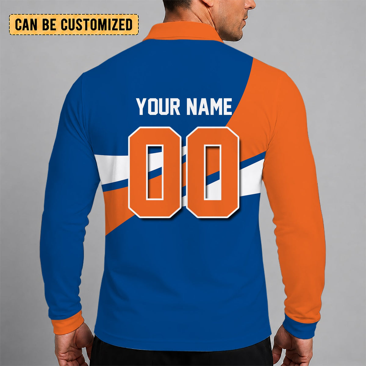 [SUPER SALE] NEW CUSTOMIZED NHL25 NYI NEW YORK ISLANDERS MEN LONG SLEEVE POLO