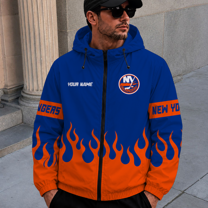[SUPER SALE] NEW CUSTOMIZED NHL25 NYI NEW YORK ISLANDERS WINDBREAKER JACKET