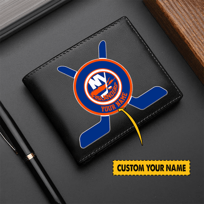 [SUPER SALE] NEW CUSTOMIZED NHL25 NYI NEW YORK ISLANDERS LEATHER WALLET
