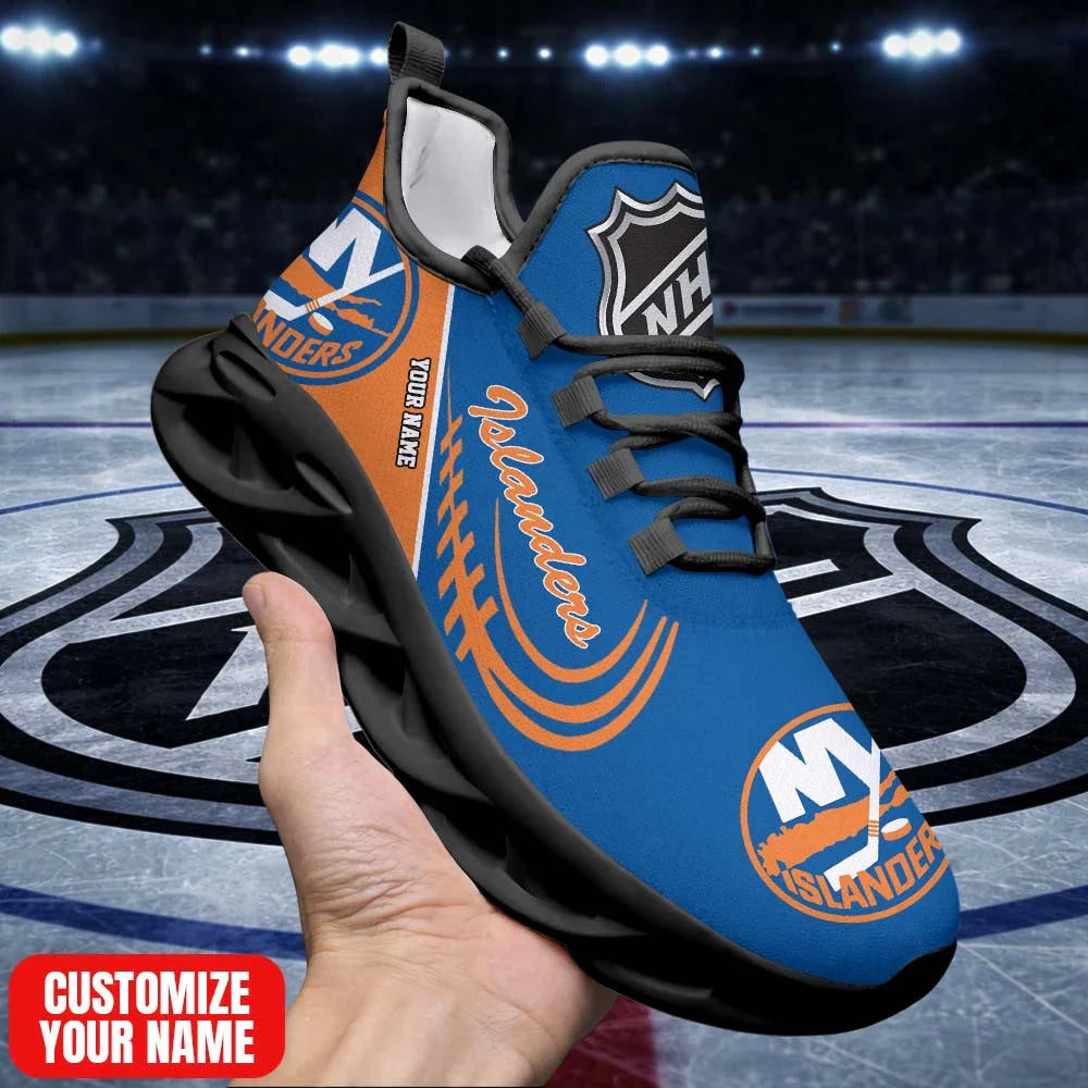 LIMITED EDITION - NEW CUSTOMIZED NHL25 NYI NY ISLANDERS PREMIUM CLUNKY SNEAKERS