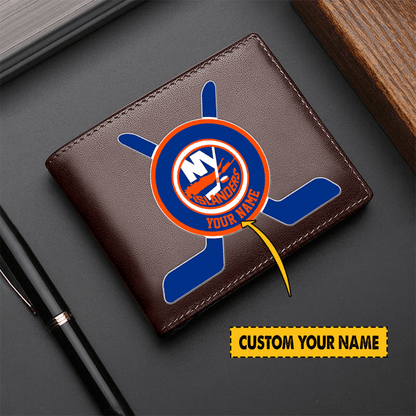 [SUPER SALE] NEW CUSTOMIZED NHL25 NYI NEW YORK ISLANDERS LEATHER WALLET
