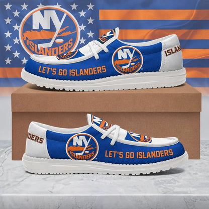 [SUPER SALE ] NEW CUSTOMIZED NHL25 NYI NEW YORK ISLANDERS LOAFER SHOES
