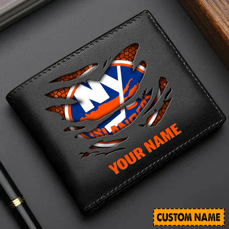 [SUPER SALE] NEW CUSTOMIZED NHL25 NYI NEW YORK ISLANDERS LEATHER WALLET