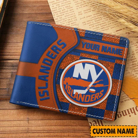 [SUPER SALE ] NEW CUSTOMIZED NHL25 NYI NEW YORK ISLANDERS LEATHER WALLET