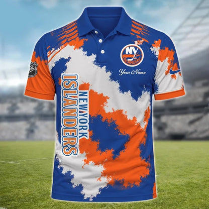 [SUPER SALE] NEW CUSTOMIZED NHL25 NYI NEW YORK ISLANDERS POLO SHIRT