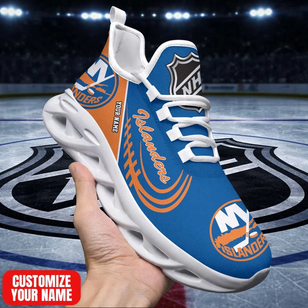 LIMITED EDITION - NEW CUSTOMIZED NHL25 NYI NY ISLANDERS PREMIUM CLUNKY SNEAKERS