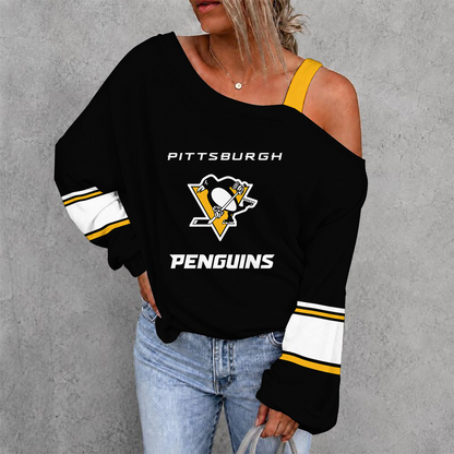 [SUPER SALE] NEW CUSTOMIZED NHL26 PBP PITTSBURGH PENGUINS DROP SHOULDER SWEATSHIRT