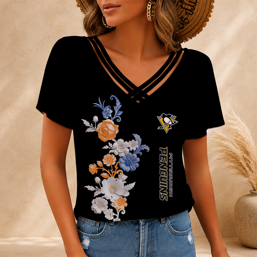 [SUPER SALE] NEW CUSTOMIZED NHL26 PBP PITTSBURGH PENGUINS V-NECK SHIRT