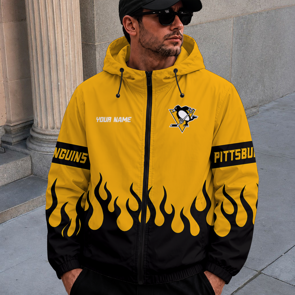 [SUPER SALE] NEW CUSTOMIZED NHL26 PBP PITTSBURGH PENGUINS WINDBREAKER JACKET