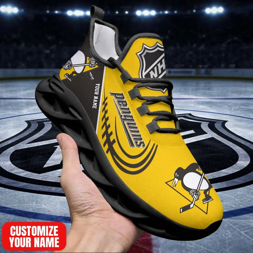 LIMITED EDITION - NEW CUSTOMIZED NHL26 PBP PB PENGUINS PREMIUM CLUNKY SNEAKERS