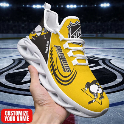 LIMITED EDITION - NEW CUSTOMIZED NHL26 PBP PB PENGUINS PREMIUM CLUNKY SNEAKERS