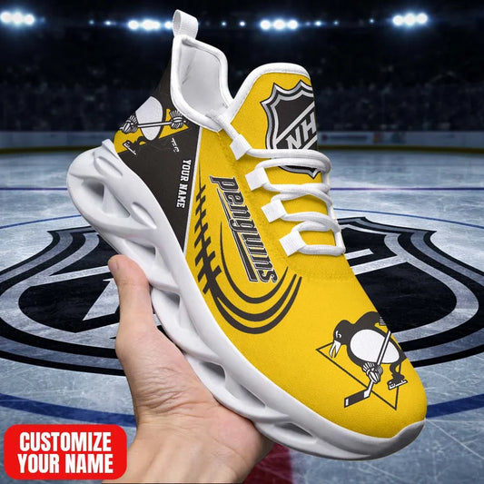 LIMITED EDITION - NEW CUSTOMIZED NHL26 PBP PB PENGUINS PREMIUM CLUNKY SNEAKERS