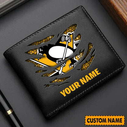 [SUPER SALE] NEW CUSTOMIZED NHL26 PBP PITTSBURGH PENGUINS LEATHER WALLET