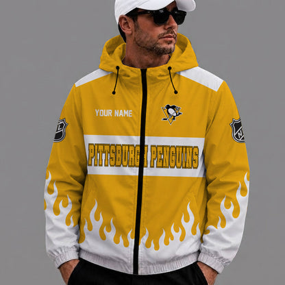 [SUPER SALE] NEW CUSTOMIZED NHL26 PBP PITTSBURGH PENGUINS WINDBREAKER JACKET