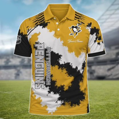 [SUPER SALE] NEW CUSTOMIZED NHL26 PBP PITTSBURGH PENGUINS POLO SHIRT