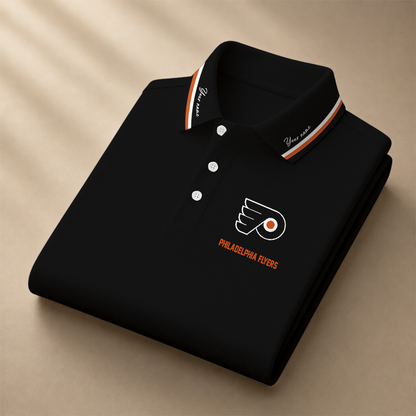 [SUPER SALE] NEW CUSTOMIZED NHL27 BFS PHILADELPHIA FLYERS POLO SHIRT