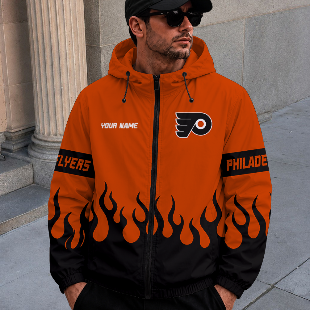 [SUPER SALE] NEW CUSTOMIZED NHL27 PPF PHILADELPHIA FLYERS WINDBREAKER JACKET