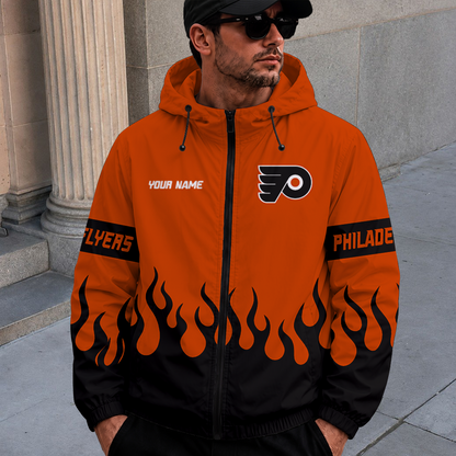 [SUPER SALE] NEW CUSTOMIZED NHL27 PPF PHILADELPHIA FLYERS WINDBREAKER JACKET