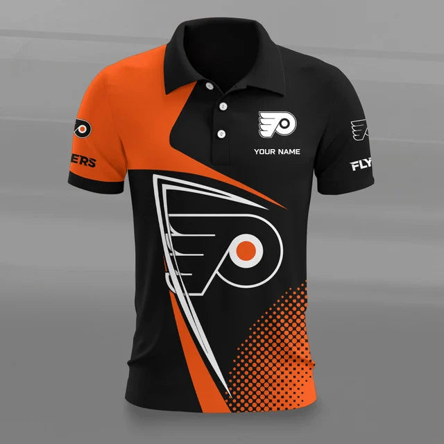 [SUPER SALE] NEW CUSTOMIZED NHL27 BFS PHILADELPHIA FLYERS POLO SHIRT