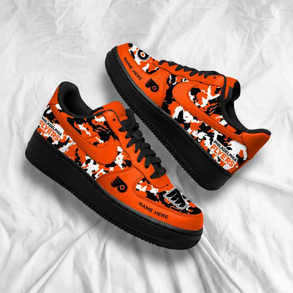 [SUPER SALE] NEW CUSTOMIZED NHL27 BFS PHILADELPHIA FLYERS AF1 SHOES