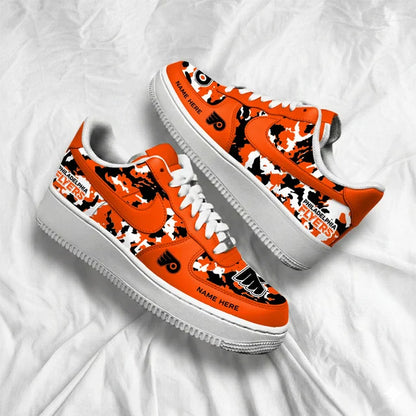 [SUPER SALE] NEW CUSTOMIZED NHL27 BFS PHILADELPHIA FLYERS AF1 SHOES
