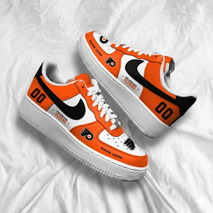 [SUPER SALE] NEW CUSTOMIZED NHL27 BFS PHILADELPHIA FLYERS AF1 SHOES