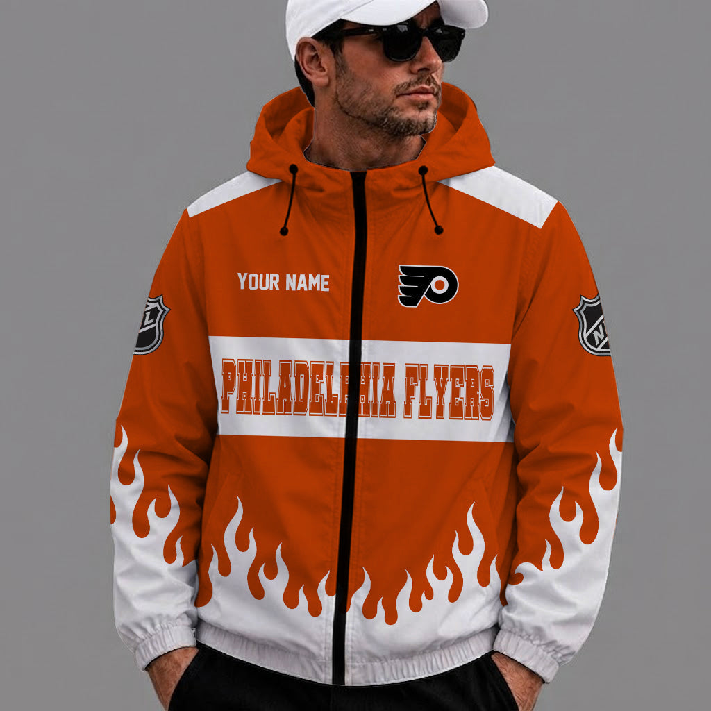 [SUPER SALE] NEW CUSTOMIZED NHL27 PPF PHILADELPHIA FLYERS WINDBREAKER JACKET
