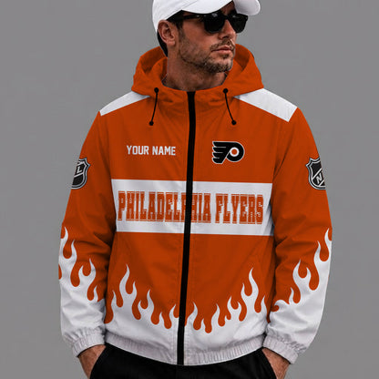 [SUPER SALE] NEW CUSTOMIZED NHL27 PPF PHILADELPHIA FLYERS WINDBREAKER JACKET
