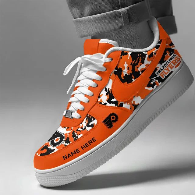 [SUPER SALE] NEW CUSTOMIZED NHL27 BFS PHILADELPHIA FLYERS AF1 SHOES