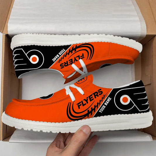 [SUPER SALE] NEW CUSTOMIZED NHL27 PPF PHILADELPHIA FLYERS PREMIUM LOAFER SHOES