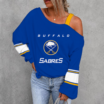 [SUPER SALE] NEW CUSTOMIZED NHL28 BFS BUFFALO SABRES DROP SHOULDER SWEATSHIRT