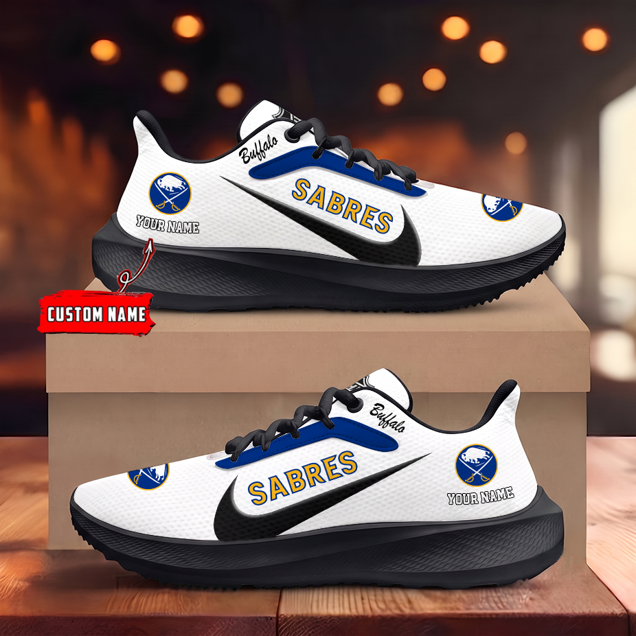 [SUPER SALE] NEW CUSTOMIZED NHL28 BFS BUFFALO SABRES ROAD RUNNING SHOES