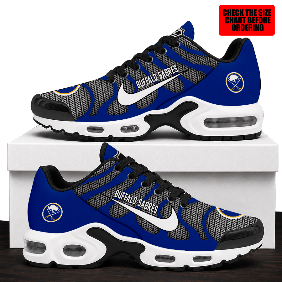 [SUPER SALE] NEW CUSTOMIZED NHL28 BFS BUFFALO SABRES AIR MAX PLUS SNEAKERS