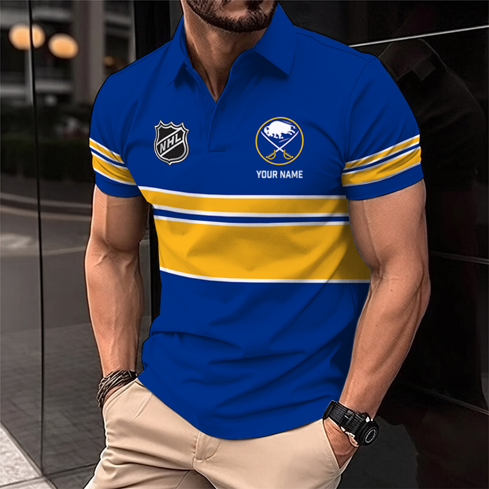 [SUPER SALE] NEW CUSTOMIZED NHL28 BFS BUFFALO SABRES POLO SHIRT