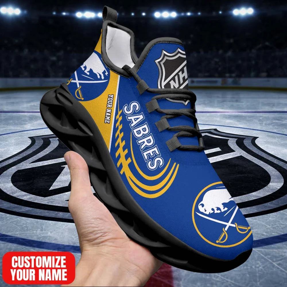 LIMITED EDITION - NEW CUSTOMIZED NHL28 BFS BF SABRES PREMIUM CLUNKY SNEAKERS
