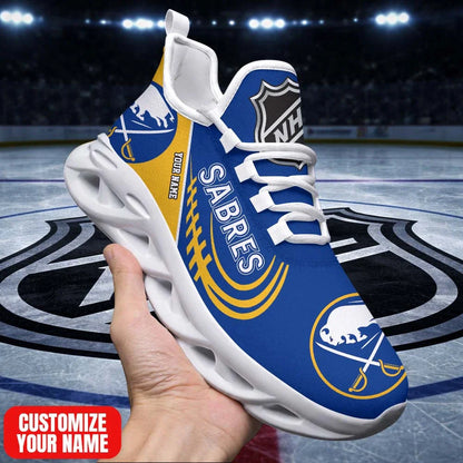 LIMITED EDITION - NEW CUSTOMIZED NHL28 BFS BF SABRES PREMIUM CLUNKY SNEAKERS