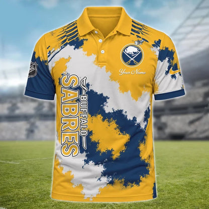 [SUPER SALE] NEW CUSTOMIZED NHL28 BFS BUFFALO SABRES POLO SHIRT