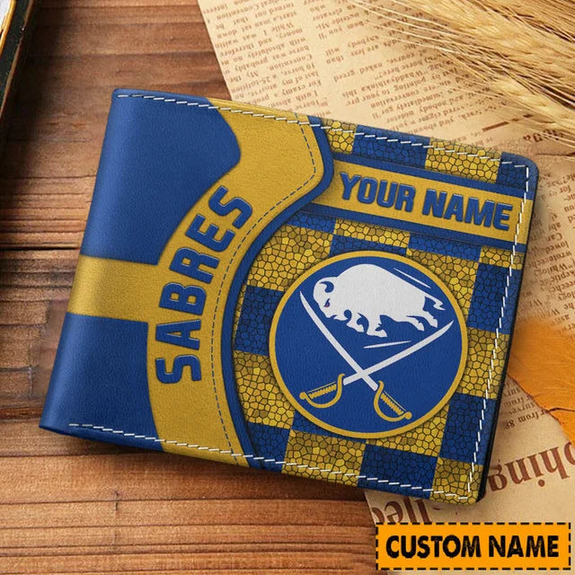 [SUPER SALE ] NEW CUSTOMIZED NHL28 BFS BUFFALO SABRES LEATHER WALLET