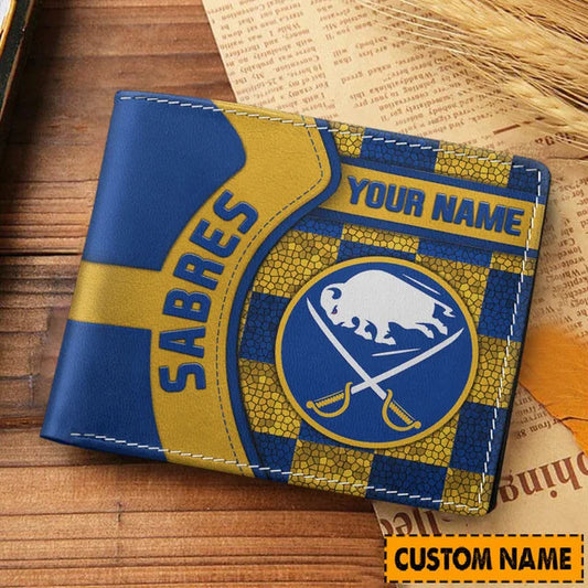 [SUPER SALE ] NEW CUSTOMIZED NHL28 BFS BUFFALO SABRES LEATHER WALLET