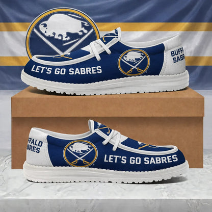 [SUPER SALE ] NEW CUSTOMIZED NHL28 BFS BUFFALO SABRES LOAFER SHOES