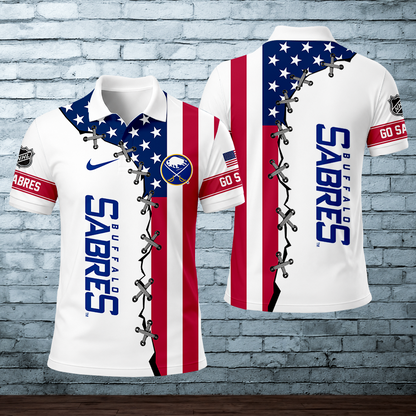 [SUPER SALE] NEW CUSTOMIZED NHL28 BFS BUFFALO SABRES POLO SHIRT
