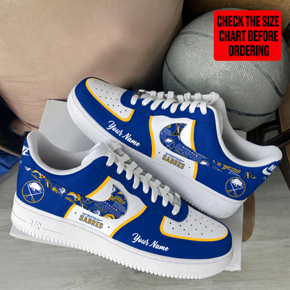 [SUPER SALE] NEW CUSTOMIZED NHL28 BFS BUFFALO SABRES AF1 SHOES